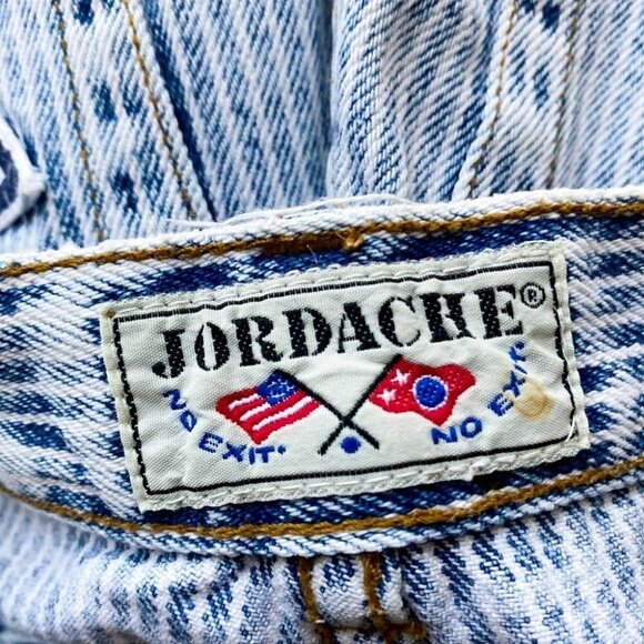 Vintage Jordache Denim Striped High Waist Bermuda Shorts 24"W - Picture 7 of 7